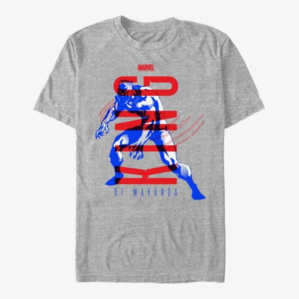 Queens Marvel - Panther Blue Unisex T-Shirt Heather Grey