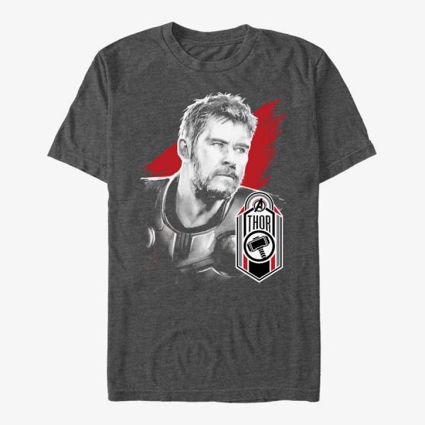 Tričko Merch Marvel Avengers: Endgame - Thor Tag Unisex T-Shirt Dark Heather Grey S