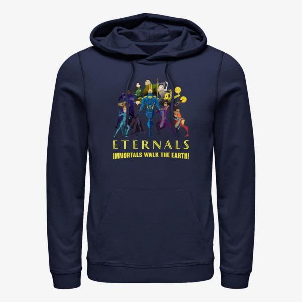 Mikina Merch Marvel: Eternals - Group Shot Unisex Hoodie Navy Blue M