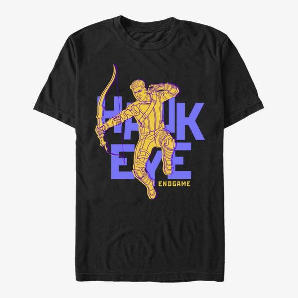 Tričko Merch Marvel Avengers: Infinity War - Text Pop Hawk Unisex T-Shirt Black XXL