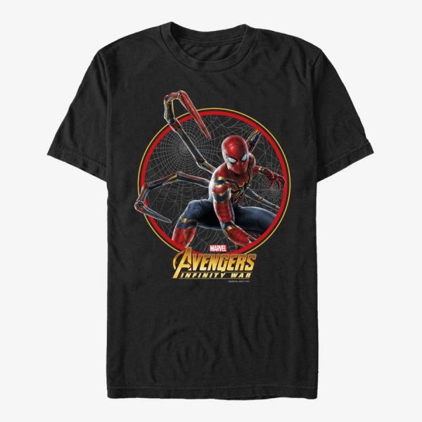 Tričko Merch Marvel Avengers: Infinity War - Iron Spider Unisex T-Shirt Black XXL