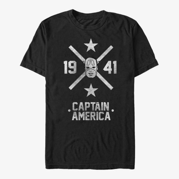 Tričko Merch Marvel Avengers Classic - Captain Crossing Unisex T-Shirt Black L