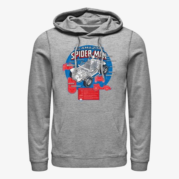 Mikina Merch Marvel - Amazing Spider-Mobile Unisex Hoodie Heather Grey M