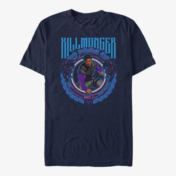 Queens Marvel What If...? - Cresting Killmonger Unisex T-Shirt Navy Blue