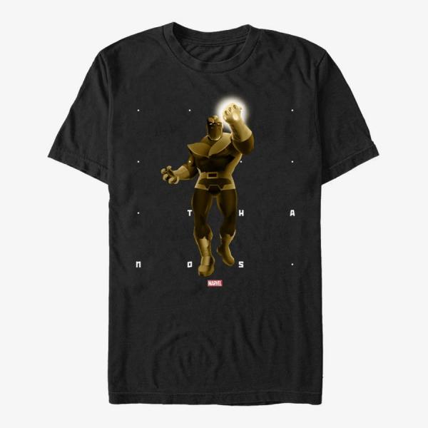 Tričko Merch Marvel - Thanos Shapes Unisex T-Shirt Black M