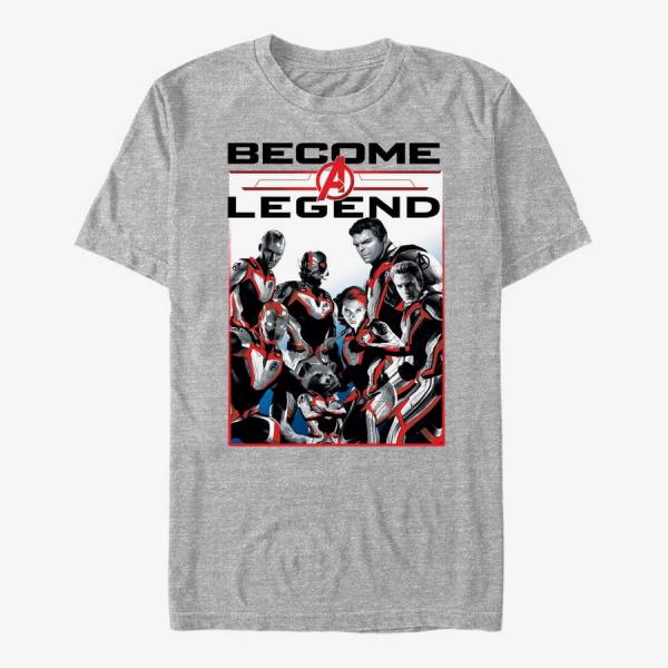 Tričko Merch Marvel Avengers: Endgame - Legendary Group Unisex T-Shirt Heather Grey S