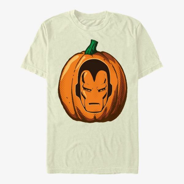 Tričko Merch Marvel Avengers Classic - Iron Pumpkin Unisex T-Shirt Natural M
