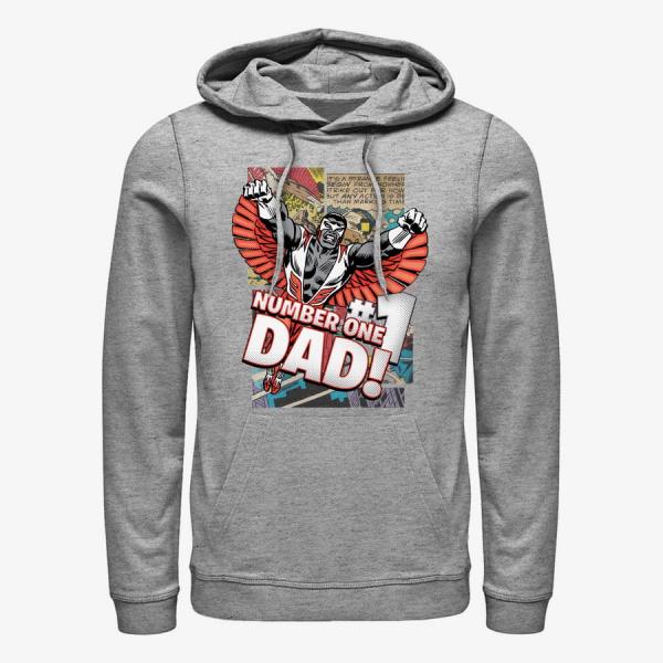 Mikina Merch Marvel Avengers Classic - Falcon Dad Unisex Hoodie Heather Grey S