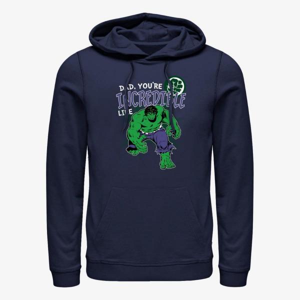 Mikina Merch Marvel Avengers Classic - Incredible Like Dad Unisex Hoodie Navy Blue M