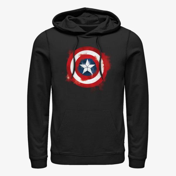 Mikina Merch Marvel Avengers: Endgame - Captain America Spray Logo Unisex Hoodie Black S