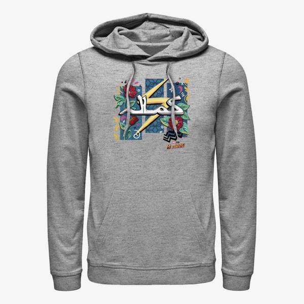 Queens Ms. Marvel - Flowers and Bolt Unisex Hoodie Heather Grey