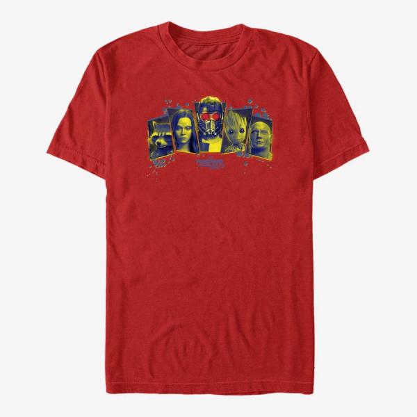 Tričko Merch Marvel GOTG Classic - Racoon Gun Unisex T-Shirt Red S