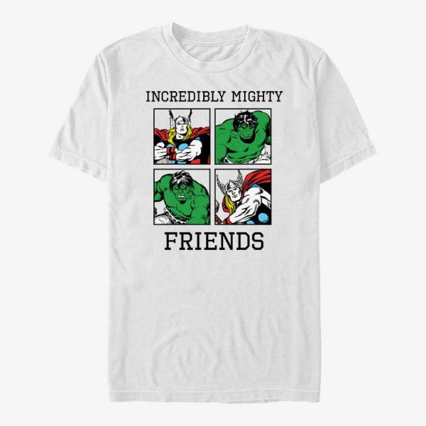 Tričko Merch Marvel Avengers Classic - Friends Unisex T-Shirt White XXL