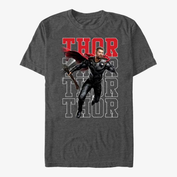 Queens Marvel Avengers: Endgame - Heroic Shot Thor Unisex T-Shirt Dark Heather Grey