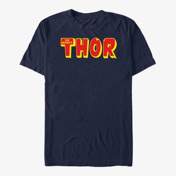 Tričko Merch Marvel Avengers Classic - Thor Logo Unisex T-Shirt Navy Blue S