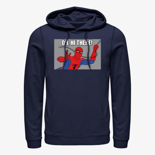 Queens Marvel Spider-Man Classic - Oh Hi There Unisex Hoodie Navy Blue