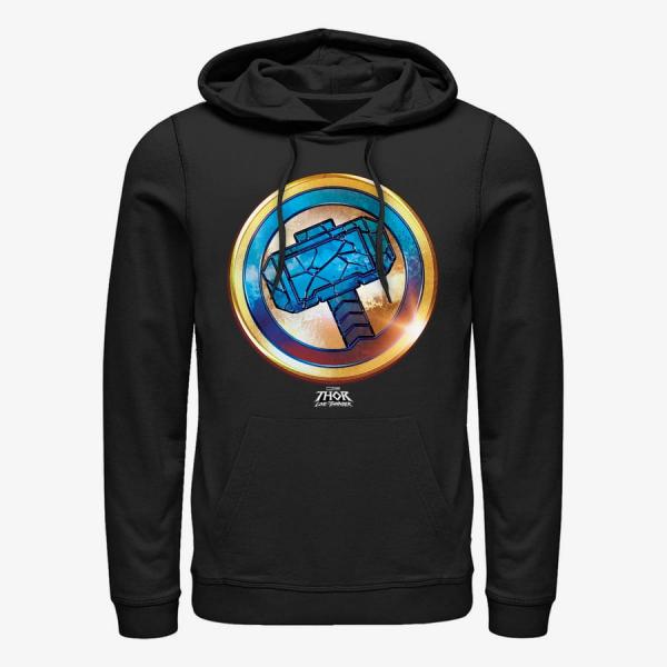 Queens Marvel Thor - Mjollnir Gold Unisex Hoodie Black