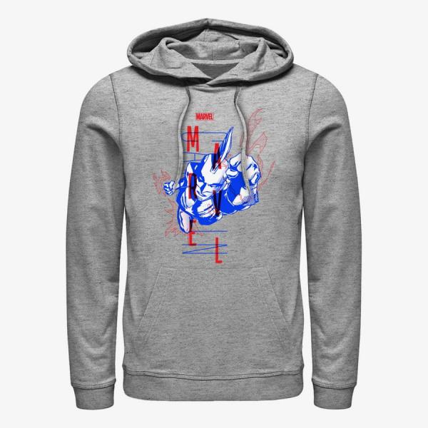 Queens Marvel - Marvel Blue Unisex Hoodie Heather Grey