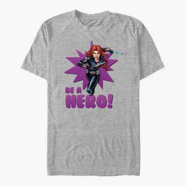 Tričko Merch Marvel Avengers Classic - Be A Hero Unisex T-Shirt Heather Grey XL