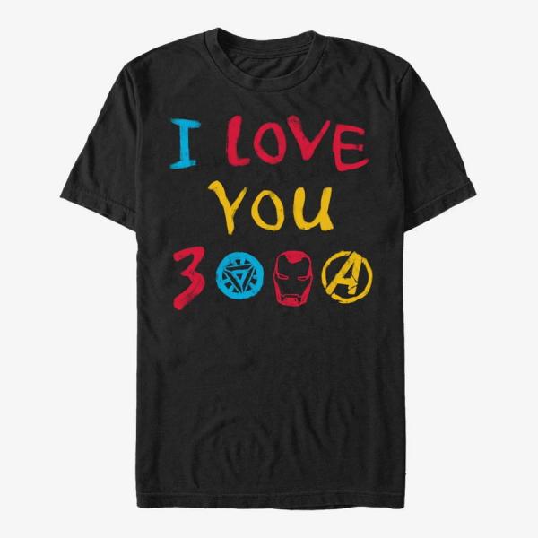Queens Marvel Avengers: Endgame - Love Hand Drawn Unisex T-Shirt Black