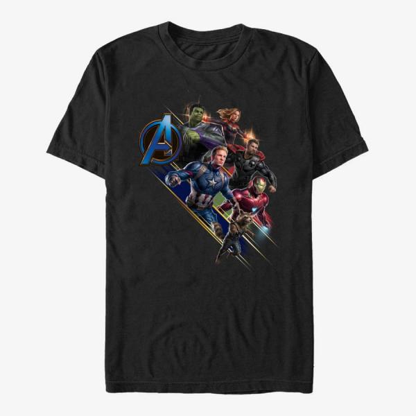Tričko Merch Marvel Avengers: Endgame - Avengers Assemble Unisex T-Shirt Black XXXL