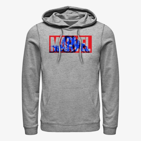Mikina Merch Marvel - Lang Logo Unisex Hoodie Heather Grey M