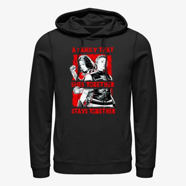 Mikina Merch Marvel Black Widow: Movie - Spy Together Unisex Hoodie Black M
