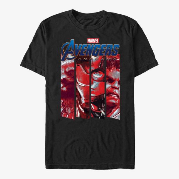 Tričko Merch Marvel Avengers: Endgame - Four Strong Unisex T-Shirt Black XL