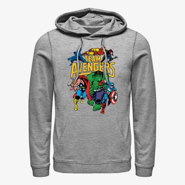 Mikina Merch Marvel Avengers Classic - Avengers Assemble Unisex Hoodie Heather Grey S