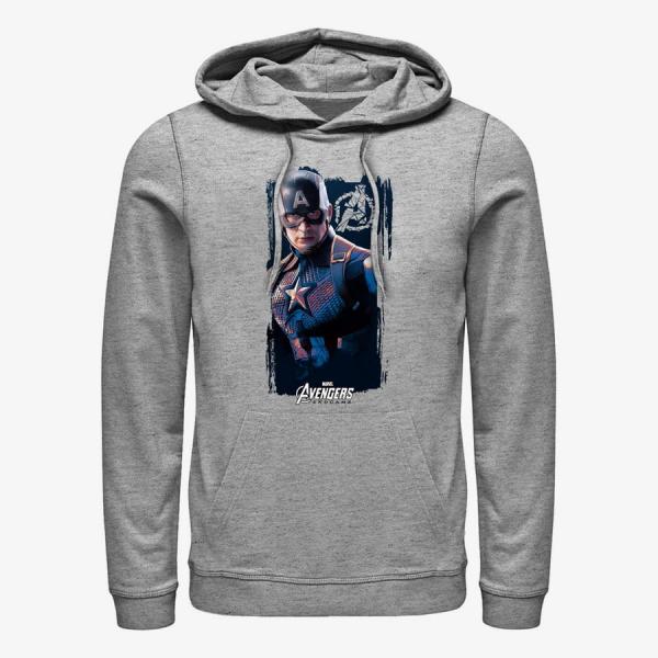 Queens Marvel Avengers: Endgame - Cap Banner Unisex Hoodie Heather Grey