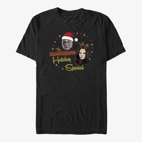 Tričko Merch Marvel The Guardians of the Galaxy Holiday Special - Halftone Badge Unisex T-Shirt Black XL