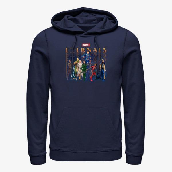 Queens Marvel The Eternals - ETERNALS GROUP REPEATING Unisex Hoodie Navy Blue