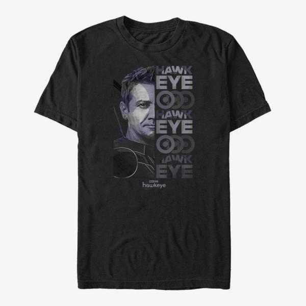 Queens Marvel Hawkeye - Hawkeye Half Face Unisex T-Shirt Black
