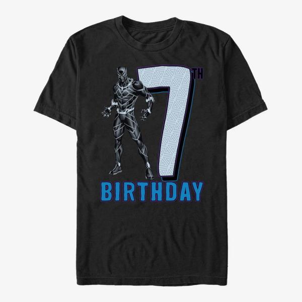 Tričko Merch Marvel Avengers Classic - Panther Birthday Unisex T-Shirt Black M