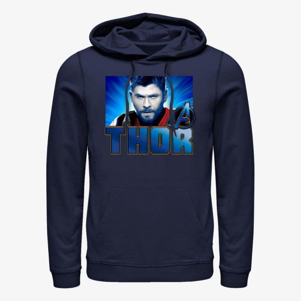Mikina Merch Marvel Avengers: Endgame - Thor Gaze Unisex Hoodie Navy Blue XXL