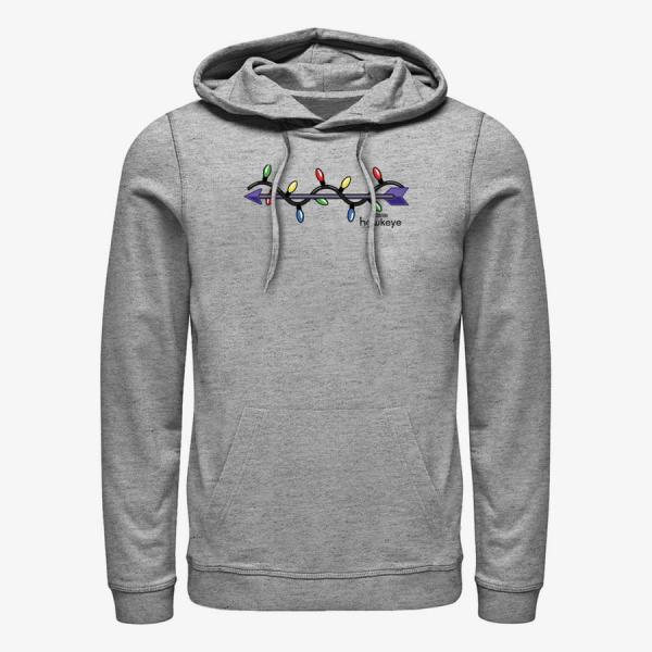 Queens Marvel Hawkeye - Arrow Christmas Lights Logo Unisex Hoodie Heather Grey