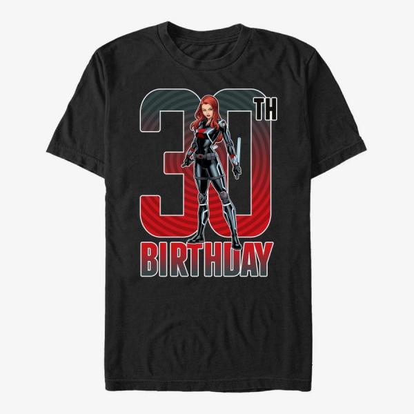 Tričko Merch Marvel Avengers Classic - Black Widow 30th Bday Unisex T-Shirt Black S