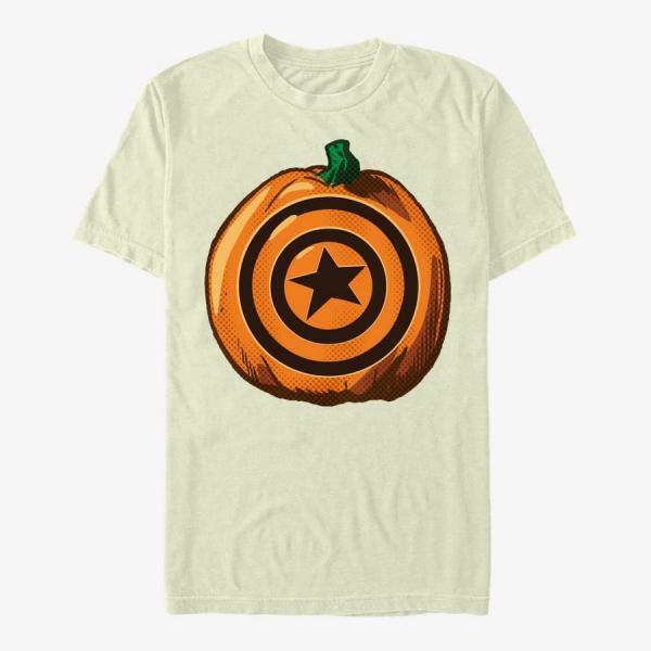 Tričko Merch Marvel Avengers Classic - Captain Pumpkin Unisex T-Shirt Natural XXL
