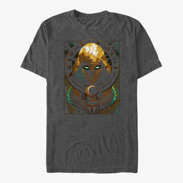 Tričko Merch Marvel Moon Knight - SCARB MOON Unisex T-Shirt Dark Heather Grey S