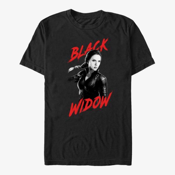 Tričko Merch Marvel Avengers: Endgame - High Contrast Widow Unisex T-Shirt Black XXL