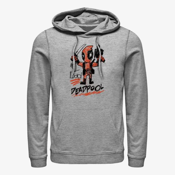 Mikina Merch Marvel Deadpool - Deadpool Dad Unisex Hoodie Heather Grey M