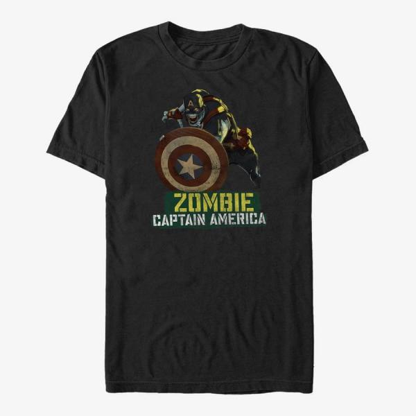 Tričko Merch Marvel What If...? - Zombie Cap Unisex T-Shirt Black S