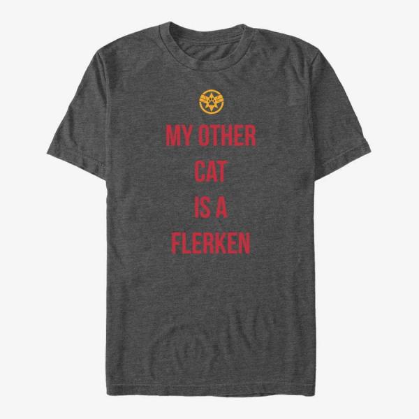 Tričko Merch Captain Marvel: Movie - Other Cat Unisex T-Shirt Dark Heather Grey XXL