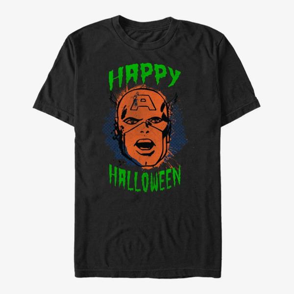 Tričko Merch Marvel Avengers Classic - CapnFace Halloween Unisex T-Shirt Black S