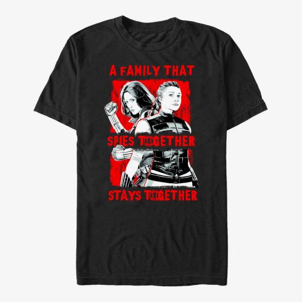 Tričko Merch Marvel Black Widow: Movie - Spy Together Unisex T-Shirt Black XXL