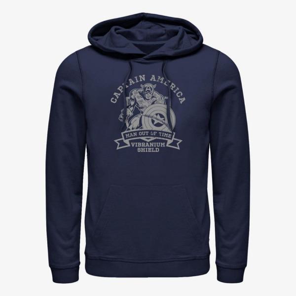 Mikina Merch Marvel Avengers Classic - Vibranium Shield Unisex Hoodie Navy Blue M