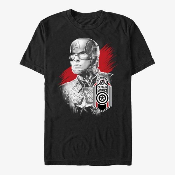 Tričko Merch Marvel Avengers: Endgame - Cap Tag Unisex T-Shirt Black S