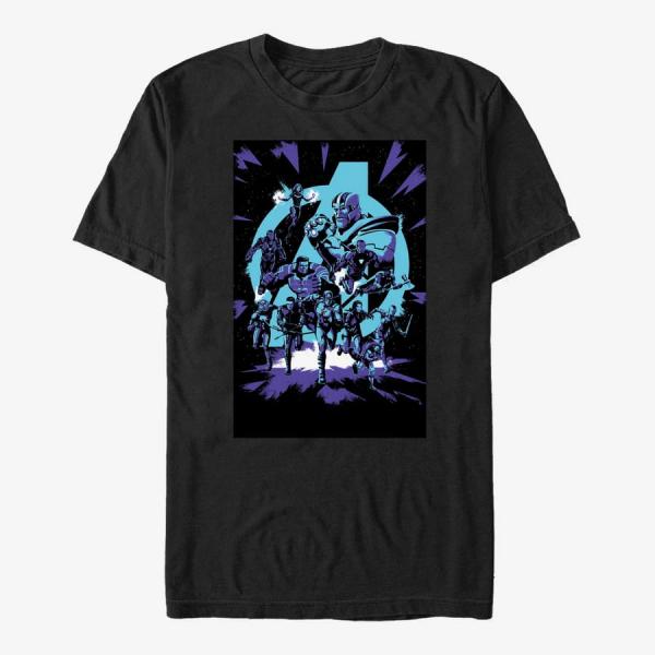 Queens Marvel Avengers: Endgame - Avengers Pop Art Unisex T-Shirt Black