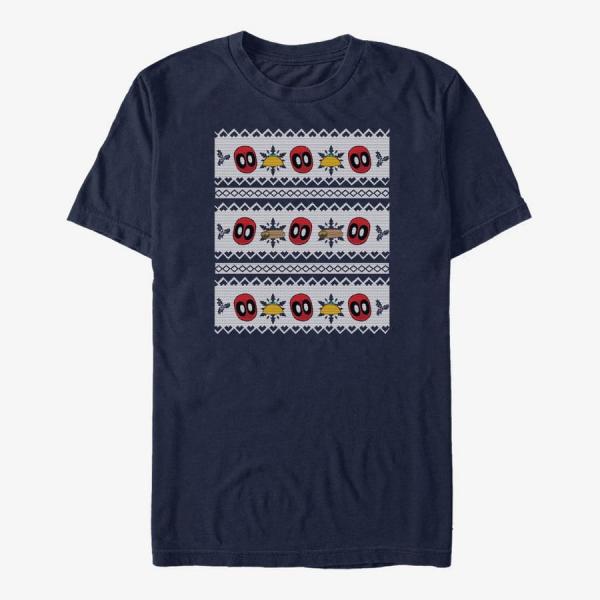 Tričko Merch Marvel Deadpool - Deadpool Sweater Unisex T-Shirt Navy Blue S