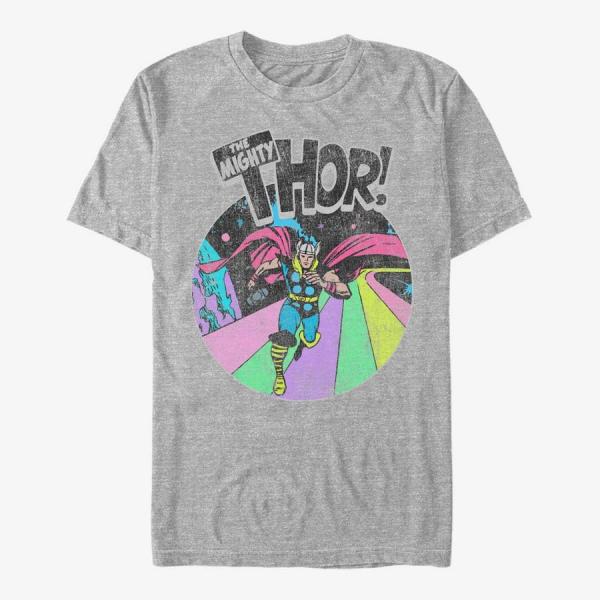 Tričko Merch Marvel Avengers Classic - Grunge Thor Unisex T-Shirt Heather Grey XL